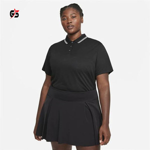 Camiseta de manga corta con cuello vuelto para mujer, camiseta informal de buena calidad con logotipo personalizado, Jersey de algodón 100%, estilo informal - Product Image 3