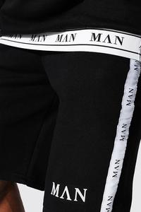 Veste à capuche pour hommes, 2 pièces, fermeture éclair, couleur contrastée, cargo, sport, course à pied, pantalon de motard, short, survêtement, ensemble court, été - Product Image 4