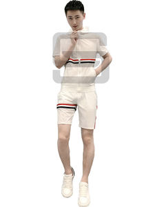 Men's two-piece sweat suit short sleeve trend hooded casual shorts sets - Product Image 6