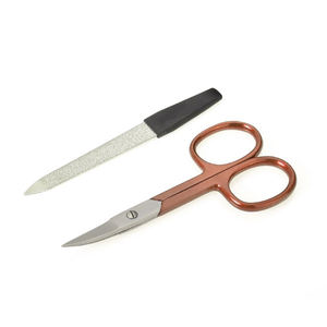 Ciseaux à cuticules courbés pour manucure, lame aiguisée en acier inoxydable, pour droitiers, pour le soin des ongles, fabriqués au Pakistan, durables - Product Image 1