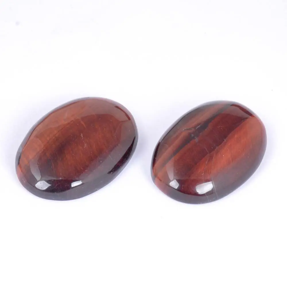 Natural Red Tiger Eye Free Size Oval Shape Semi Precious Cabochon Loose Gemstone For Jewelry Making