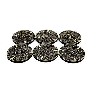 Sous-verres en laiton fabriqués à la main de haute qualité gravés en profondeur tapis de Table de conception de nouveauté pour la décoration de Table de cadeaux de bureau à domicile - Product Image 4