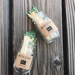 Long Safety Holder Wooden Promotion <strong>Matches</strong> <strong>in</strong> Glass <strong>Jar</strong> Bottle Apothecary Gift Luxury Fancy <strong>Jar</strong> and Remaining Matchsticks - Product Image 1
