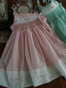 Tiny-vestido estampado hecho a mano para bebé, con bonito bordado de yema, para verano, 2023 - Product Image 2