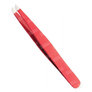 Sharpinst SIC-EBT-026 Lite Rouge En Acier Inoxydable Sourcils Pince À Épiler Extension De Cheveux Outil Pochette Emballage - Product Image 1