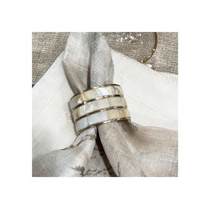 <b>Mother</b> of Pearl Napkin <b>Ring</b> Home Decorative Item for Desk and Dinnerware Flower Design MOP Napkin <b>Ring</b> and Sale - Product Image 3