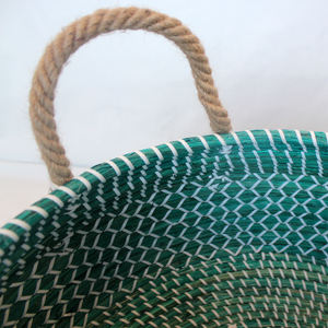 Greenish-สีฟ้า Seagrass ตะกร้าเก็บ - Product Image 6