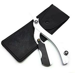 Mango de plástico Barbero Maquinillas de afeitar Corte recto Garganta Shavette Rasoi Cuchillo plegable - Product Image 1