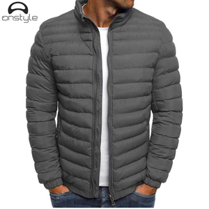Veste d'hiver matelassée bleue mince et élégante en polyester décontractée coupe-vent respirante à capuche - Product Image 3