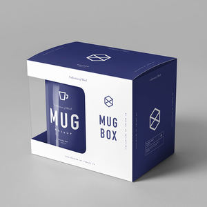 En gros Cadeau Papier Boîte D'emballage Conception Personnalisée Tasse À Café Tasse Boîtes D'emballage Avec Fenêtre Transparente - Product Image 4