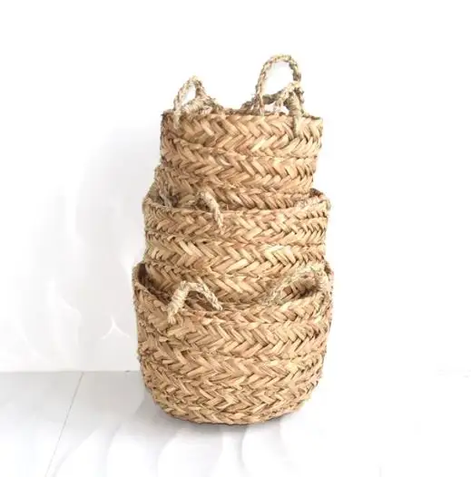 Natural de hierbas marinas maceta jardinera cesta colgante, hecho a mano en Vietnam venta al por mayor y venta al por menor