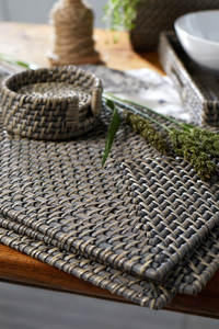 2024 vendedor caliente hecho a mano europeo ratán manteles posavasos antideslizante PC tejido artesanías Mesa comida Mat almohadillas para mayoristas - Product Image 6