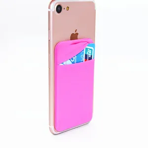Hot Sale High Quality Cell Phone Credit Silicone Card Wallet