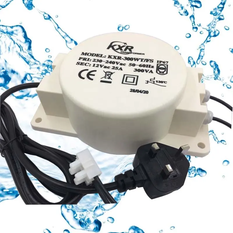 IP68 Waterproof Outdoor Toroidal Power Transformer 220V 24V 12V AC 20VA 25VA 30VA 35VA 60VA 80VA 120VA 300VA