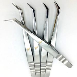 แหนบขนตาแบบเอียงทำจากสเตนเลสสตีลแหนบสำหรับต่อปลายแหลมสั่งติดโลโก้ได้ตามต้องการ - Product Image 4