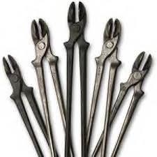 Pinzas de herrero de acero al carbono medio, mandíbula de 1/4 pulgadas y longitud de rienda de 1-7/8 pulgadas, instrumento veterinario SAE 4140 resistente al fuego - Product Image 2
