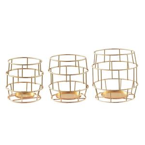 Juego de 3 velas de decoración de mesa de diseño Superior para decoración del hogar, juego de velas votivas chapadas en cobre - Product Image 1