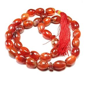 Cuentas Sueltas de Cornalina Roja Natural de 33 Piezas, Cuentas Ovaladas de 8mm, Piedras Preciosas de Ágata, Hebras de Piedras Pulidas Rojas - Product Image 5