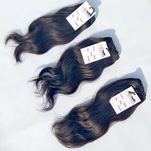 Crudo brasileño de la Virgen de la extensión del pelo humano 100% materias primas al por mayor recta pelo paquete proveedores extensión natural del pelo ondulado del pelo humano - Product Image 6