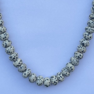 8mm 10mm Naturel Dalmatien Jaspe Lisse Rondelle Extrêmement Fine Perlé Gemme Collier Bijoux De Pierre Fournisseur Meilleur Prix - Product Image 2
