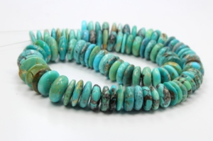 ลูกปัดหินอะริโซน่าสีเทอร์ควอยซ์ธรรมชาติรูปทรงเรียบขนาดประมาณ8นิ้วสำหรับทำเครื่องประดับ11X15MM - Product Image 6