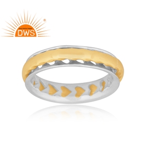 Fine 925 Sterling Silver Heart Design Spinner Band Ring Bijoux en argent pour les femmes Cadeau pour elle - Product Image 2