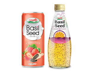 Jugo de Semillas de Albahaca Orgánico de 290 ml, Sabor a Miel, Bebida Natural, Suministro al por Mayor, Marca Privada OEM, Fabricante de Bebidas de Vietnam - Product Image 1