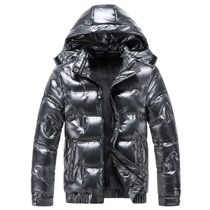 Nouvelle veste en duvet matelassée d'hiver sur mesure veste en duvet imperméable brillante - Product Image 4