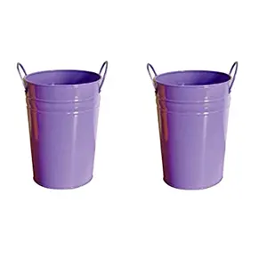 Iron Metal Bucket Purple Color unique decorative metal buckets painted metal bucket