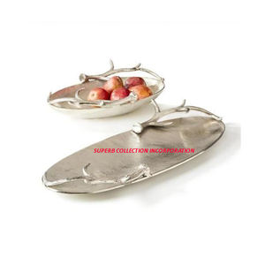 Bandeja de mango de asta hecha a medida de lujo para frutas hecha a mano más vendida y de alta calidad - Product Image 1