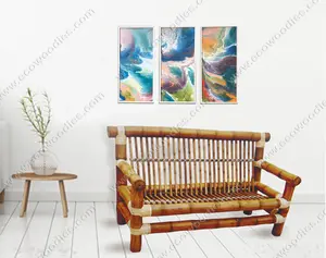 Meist verkaufte und moderne Bambus Log 3-Sitzer Sofa Lounge Chair Ideal für Garten Indoor Outdoor Großhandel Bulk Sale