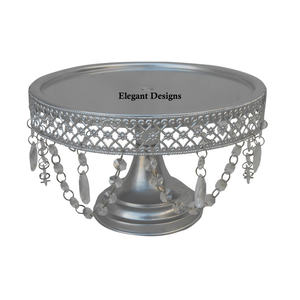 Soporte redondo de hierro con recubrimiento de polvo dorado para pastel, soporte de mesa de diseño hecho a mano para decoración de tartas, estilo indio - Product Image 6