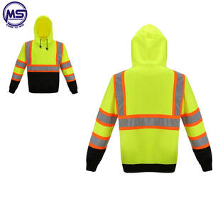 Sudadera DE SEGURIDAD reflectante de seguridad para invierno, Sudadera con capucha de alta visibilidad, 100% de lana, servicio OEM personalizado, sólido, venta al por mayor, PK - Product Image 3