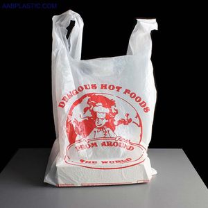 Bolsa de camiseta y refuerzo lateral de alta calidad, Asa de chaleco de plástico, bolsas para sacar para uso en supermercados - Product Image 1