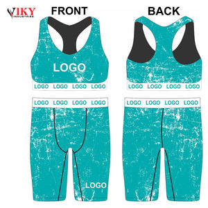 Traje deportivo con estampado digital Nuevo diseño Estampado deportivo Traje de yoga Conjunto de sujetador y pantalones cortos de Yoga de dos piezas - Product Image 6