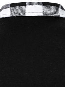 Polo à manches longues pour hommes, nouveau Design Patchwork 100%, Polo à contraste, avec fermeture éclair, à la mode - Product Image 6