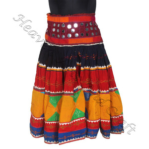 Réel Vintage Fabriqués À La Main Broderie Rabari Jupe - Product Image 5