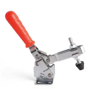 Antislip Red Horizontal Heavy Duty Quick-Release Hand Tool Toggle Latch Clamp with Hold Holding Capacity Machine Wood Work