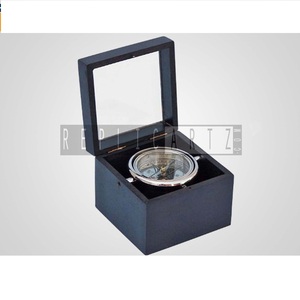 Vintage Nautical Brass Gimbal <b>Compass</b> with Wooden Box Decorative Object | <b>Antique</b> Pocket <b>Compass</b> Marine and Travel Decor Gift - Product Image 1