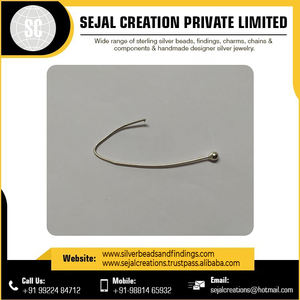 Fils d'oreille personnalisés 100% 925 crochet d'oreille de bijoux en argent pur de l'Inde fabrication de bijoux fils d'oreille en gros de vendeur et fournisseur indien - Product Image 4