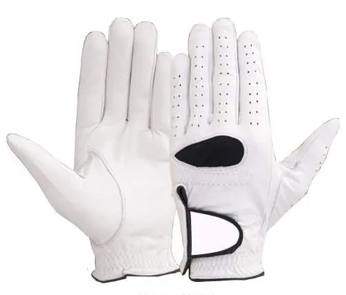 Nueva tendencia Guantes deportivos de golf de alta calidad Guantes deportivos de golf de cuero para niños de piel de oveja blanca para hombres