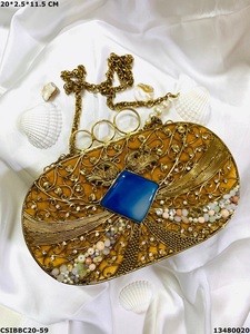 Bolsos de mano hechos a mano de latón MOP Para Boda nupcial y fiesta monedero exclusivo para mujer - Product Image 4