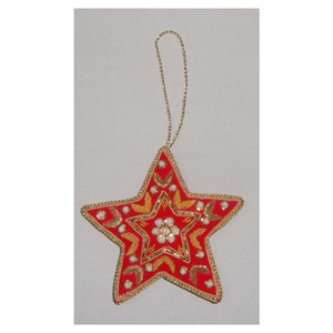 Party Decorative <b>Star</b> Shape X-mas Hanging Beaded Item - Product Image 1