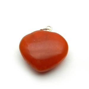 จี้หินสีแดงคาร์เนเลี่ยนจี้หัวใจโชคุเรียสร้อยคอคริสตัลรักษาเสน่ห์อาเกตสร้อยคอป้องกันด้วยพลอย - Product Image 2