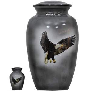 Adhesivo único pegado urna de metal para adultos para la venta al por mayor Venta caliente metal pájaro impreso adulto cremación al por mayor urna barata para la venta - Product Image 4