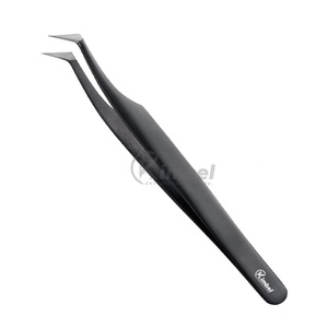 Pinces à cils en acier inoxydable personnalisables avec pointe en fibre pointue, forte tenue, pinces à cils pour faux cils volumineux - Product Image 4