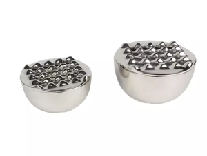 Cendrier élégant pour maison Restaurant Bar hôtel bol décor couleur argent design moderne en métal table de voiture cendrier couleur argent - Product Image 4