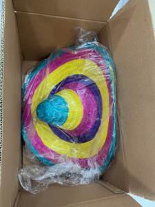 Sombrero de ala ancha redonda y colorida, Sombrero de paja mexicana, hecho a mano, precio competitivo, 99 DATOS dorados - Product Image 4