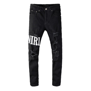 Pantalones vaqueros de mezclilla para hombre, Jeans personalizados para exterior con el mejor Material, color negro - Product Image 2