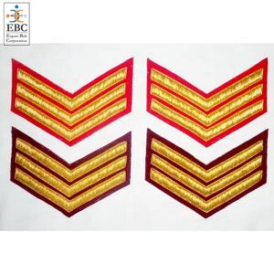 Haute Qualité Écologique À La Main OEM Corporate Dress Personnalisé Chevron Textile À La Mode Bullion Wire Rank Épaule Patchs - Product Image 3